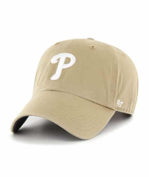 Philadelphia Phillies 47 Brand Khaki Chambray Ballpark Clean Up Adjustable Hat