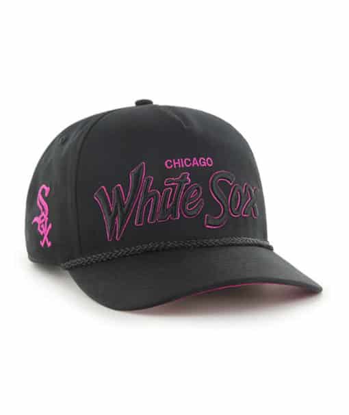 Chicago White Sox 47 Brand Script Hitch Black Orchid Pink Snapback Hat