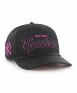 New York Yankees 47 Brand Script Hitch Black Orchid Pink Snapback Hat