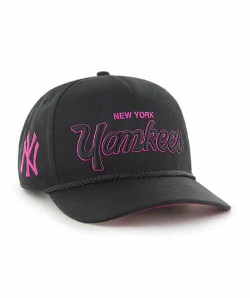 New York Yankees 47 Brand Script Hitch Black Orchid Pink Snapback Hat