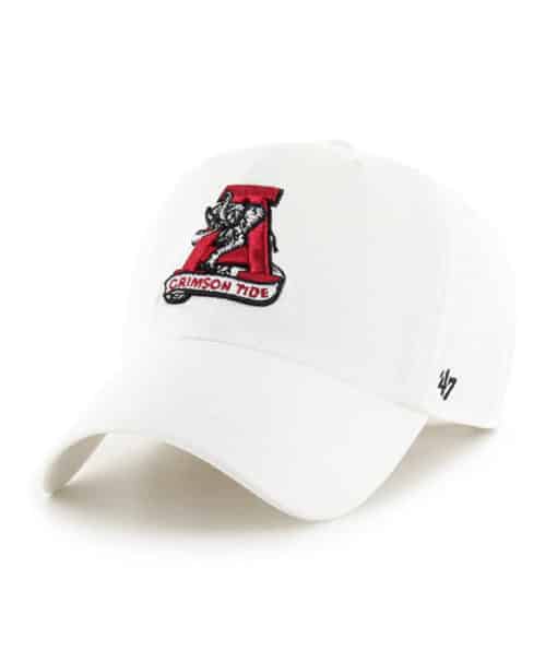 Alabama Crimson Tide 47 Brand Vintage White Clean Up Adjustable Hat