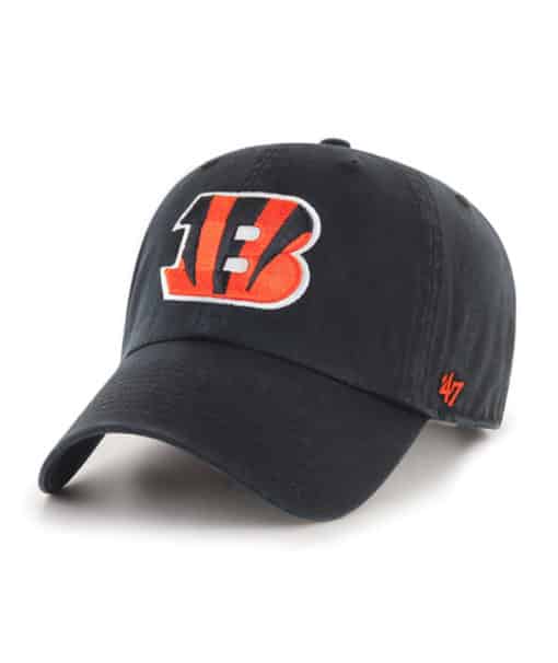 Cincinnati Bengals YOUTH 47 Brand Black Clean Up Adjustable Hat