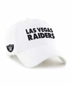 Las Vegas Raiders 47 Brand Script White Clean Up Adjustable Hat