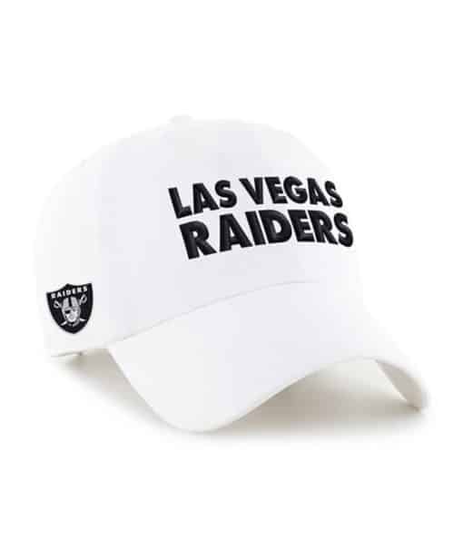 Las Vegas Raiders 47 Brand Script White Clean Up Adjustable Hat