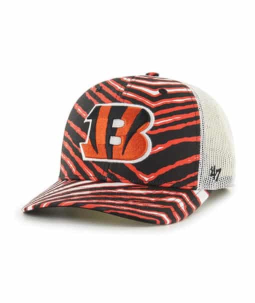 Cincinnati Bengals 47 Brand Zubaz Black Trucker Mesh Adjustable Hat