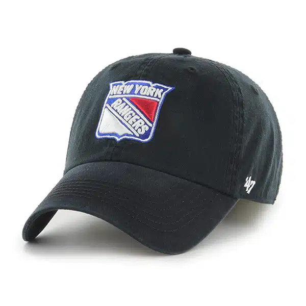 New York Rangers 47 Brand Black Franchise Fitted Hat