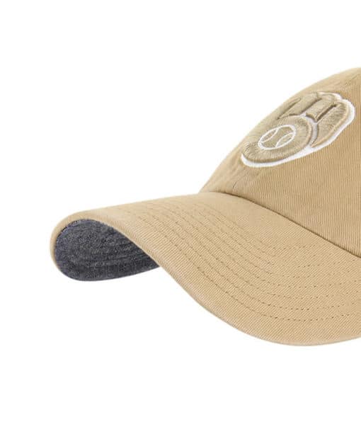 Milwaukee Brewers 47 Brand Khaki Chambray Ballpark Clean Up Adjustable Hat - Image 2
