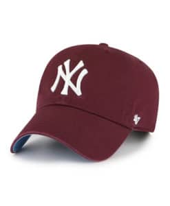 New York Yankees 47 Brand Dark Maroon Ballpark Clean Up Adjustable Hat