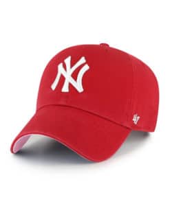 New York Yankees 47 Brand Red Ballpark Clean Up Adjustable Hat