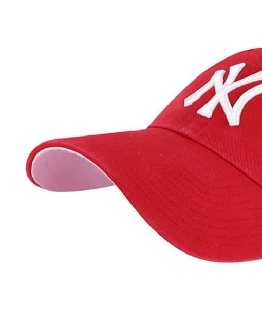 New York Yankees 47 Brand Red Ballpark Clean Up Adjustable Hat - Image 2
