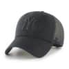 New York Yankees 47 Brand All Black MVP Mesh Snapback Hat