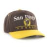 San Diego Padres 47 Brand Cooperstown Hitch Brown Yellow Snapback Hat