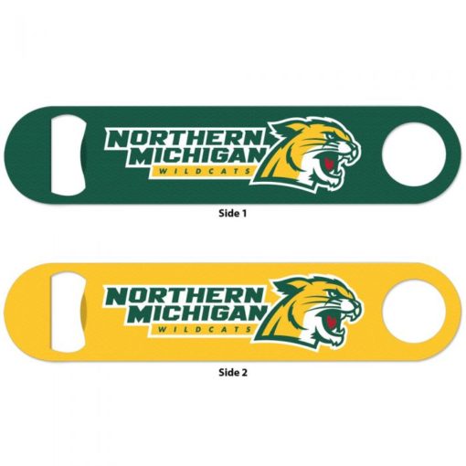 Northern Michigan Wildcats Green Metal Bottle Opener 2-Sided