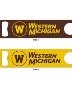 Western Michigan Broncos Brown Yellow Metal Bottle Opener 2-Sided