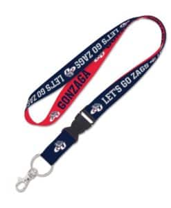 Gonzaga Bulldogs Red Navy Lanyard with Detachable Buckle