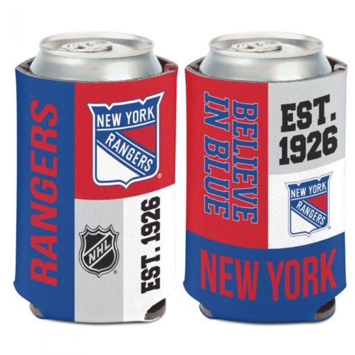 New York Rangers 12 oz Color Block Can Cooler Holder