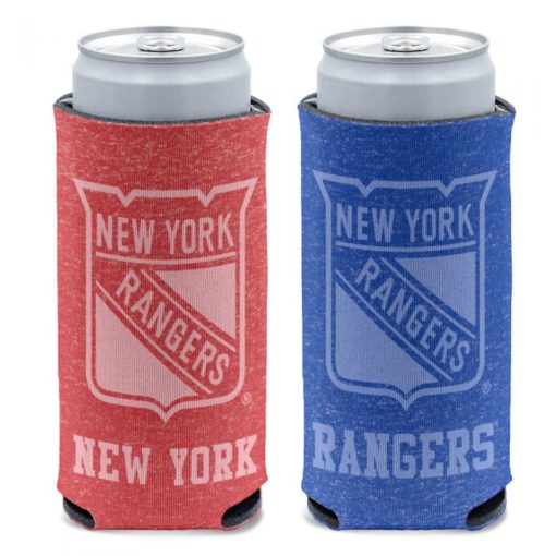 New York Rangers 12 oz Heather Blue Slim Can Cooler Holder