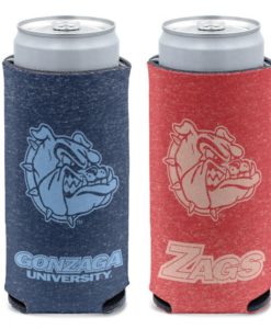 Gonzaga Bulldogs 12 oz Heather Navy Red Slim Can Cooler Holder