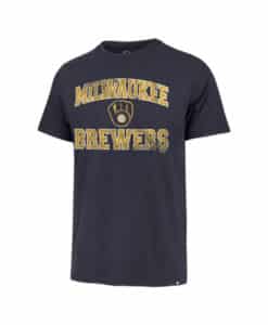 Milwaukee Brewers Men's 47 Brand Atlas Blue Franklin T-Shirt Tee