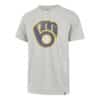 Milwaukee Brewers Men's 47 Brand Gray Franklin T-Shirt Tee