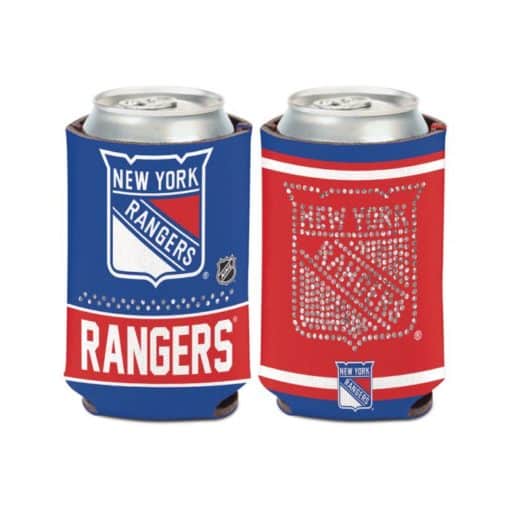 New York Rangers 12 oz Bling Can Cooler Holder