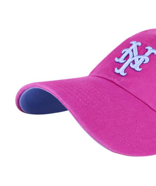 New York Mets 47 Brand Orchid Ballpark Clean Up Adjustable Hat - Image 2
