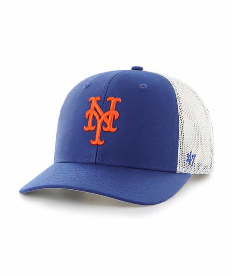 47 Brand New York Mets Trawler 47 Mesh Clean Up Snapback Baseball Cap MLB  Baseball Caps