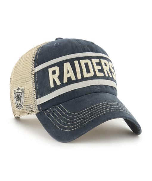 Las Vegas Raiders 47 Brand Vintage Black Juncture Mesh Snapback Hat