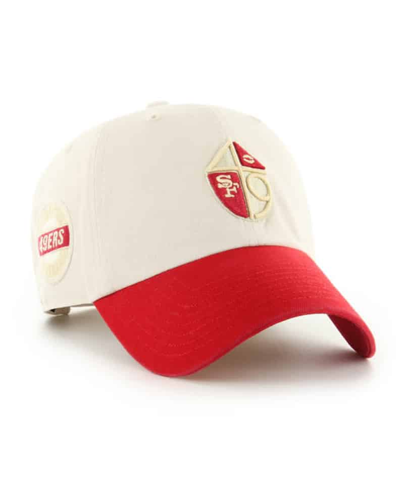 47 Brand San Francisco 49ers Sidestep Clean Up Dad Hat in Bone