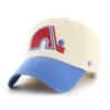 Quebec Nordiques 47 Brand Vintage Natural Two Tone Clean Up Adjustable Hat