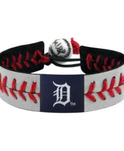 Detroit Tigers Reflective White Baseball Bracelet