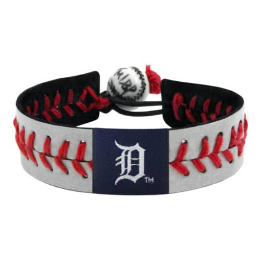 Detroit Tigers Reflective White Baseball Bracelet