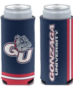 Gonzaga Bulldogs 12 oz Navy Red Slim Can Cooler Holder