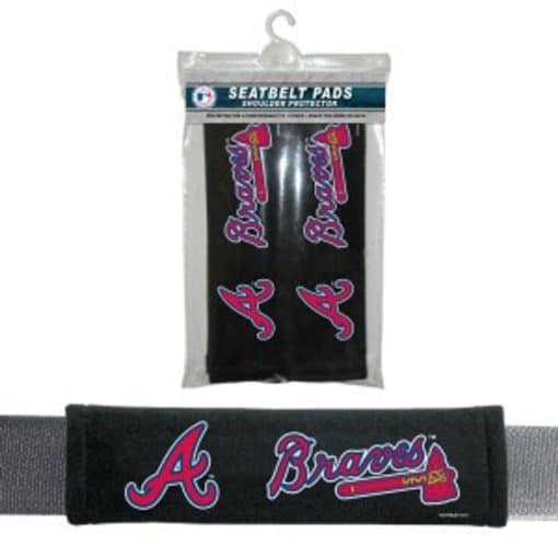 Atlanta Braves Velour Seat Belt Pads