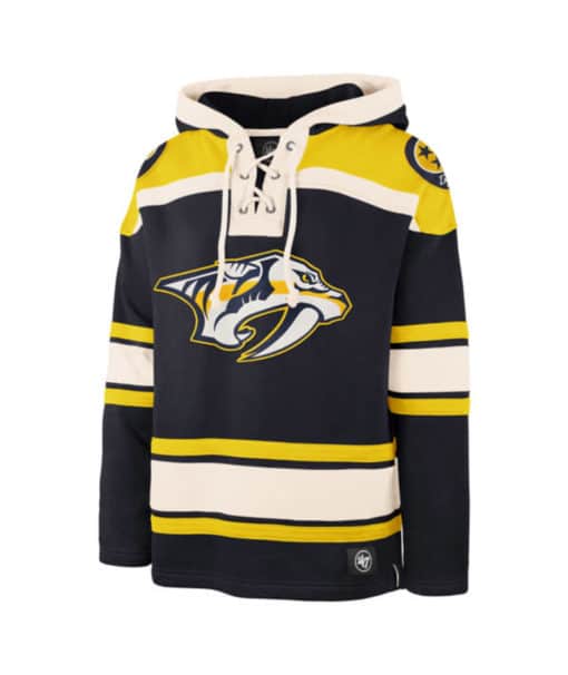 Nashville Predators Men's 47 Brand Navy Pullover Jersey Hoodie