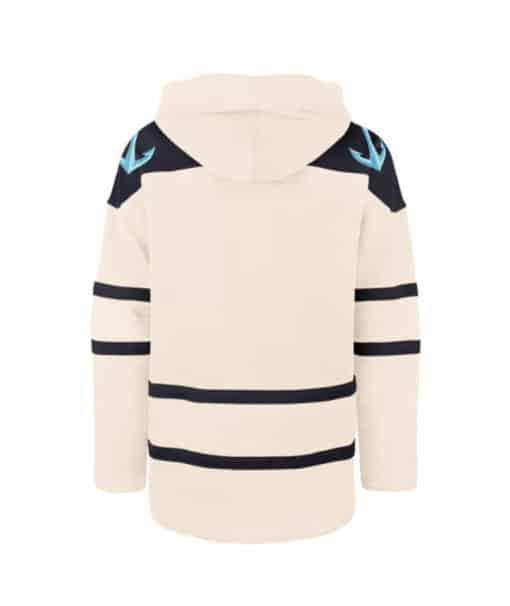 Seattle Kraken Men's 47 Brand Cream Pullover Jersey Hoodie - Image 2