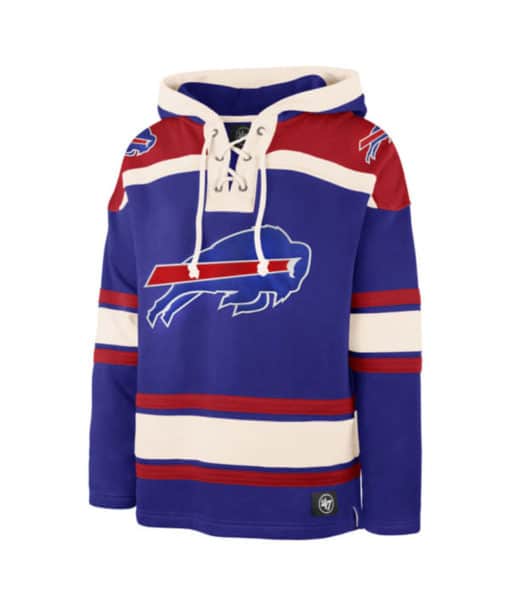 Buffalo Bills Men's 47 Brand Blue Pullover Jersey Hoodie