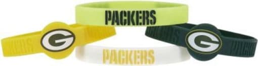 Green Bay Packers Bracelets 4 Pack Silicone