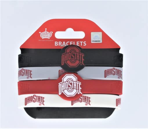 Ohio State Buckeyes Bracelets 4 Pack Silicone