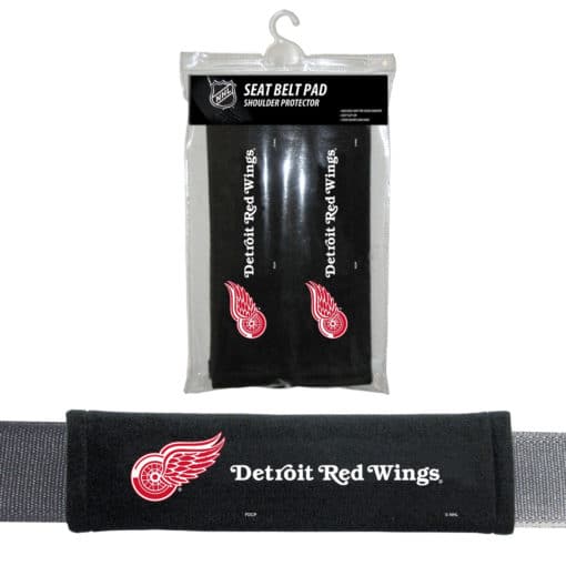 Detroit Red Wings Velour Seat Belt Pads
