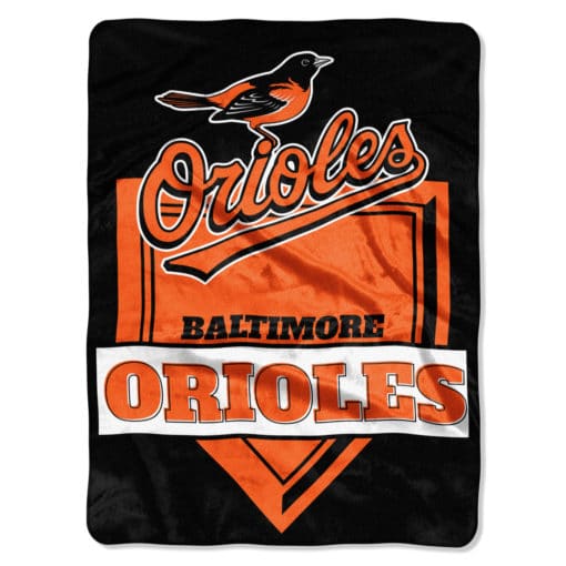 Baltimore Orioles 60"x80" Home Plate Design Raschel Throw Blanket