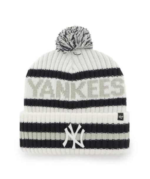New York Yankees 47 Brand White Bering Cuff Knit Hat