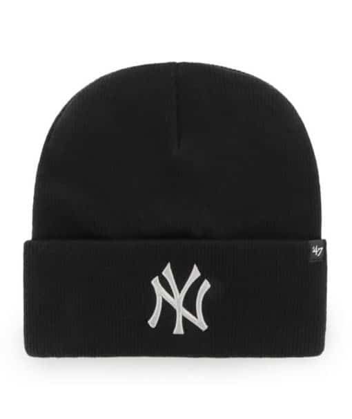New York Yankees Black Haymaker Metallic Cuff Knit Hat