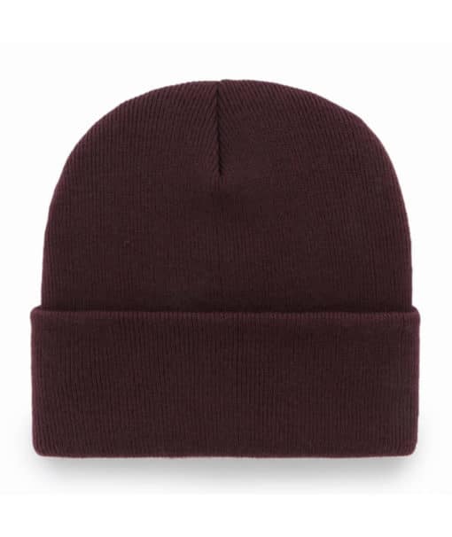 New York Yankees 47 Brand Metallic Dark Maroon Cuff Knit Hat - Image 2