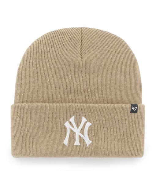 New York Yankees 47 Brand Khaki Cuff Knit Hat