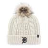 Detroit Tigers Women’s 47 Brand White Cream Meeko Cuff Knit Hat