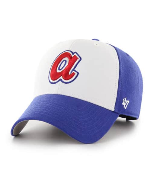 Atlanta Braves 47 Brand Cooperstown Blue White MVP Adjustable Hat
