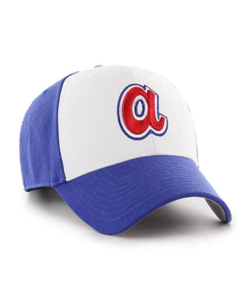 Atlanta Braves 47 Brand Cooperstown Blue White MVP Adjustable Hat - Image 3