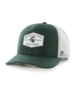 Michigan State Spartans 47 Brand Dark Green Convoy White Mesh Trucker Snapback Hat