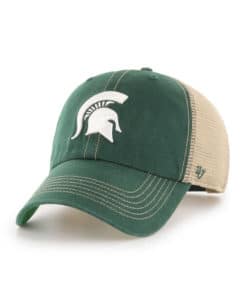 Michigan State Spartans 47 Brand Trawler Dark Green Clean Up Mesh Snapback Hat